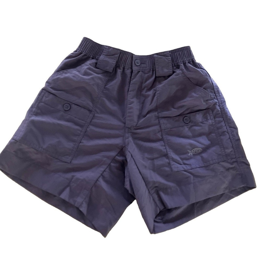 AFTCO Mens Fishing Shorts Plum Purple Size 28 Nylon Cargo Hiking Outdoor